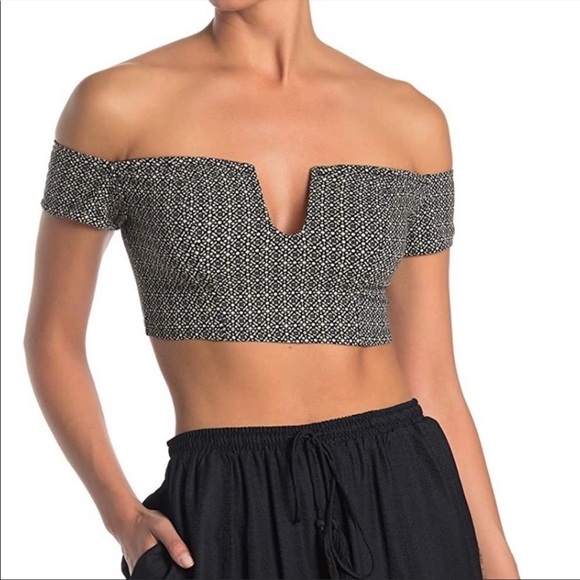 Free People Crop Top in Black - Picture 1 of 14